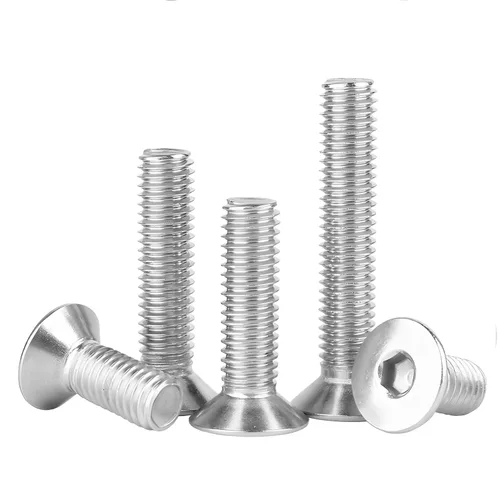Miniatura 21 de Tornillos de cabeza plana M4 de 0.787 in, tornillo y perno de cabeza plana M4-0.028x0.787 in, pernos avellanados de acero inoxidable, accionamiento