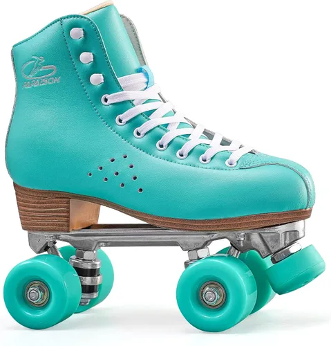 Miniatura 8 de PAPAISON Patines de ruedas para mujeres y hombres, de lujo de 2 capas de microfibra de cuero de doble fila - Patines clásicos de ruedas para niñas
