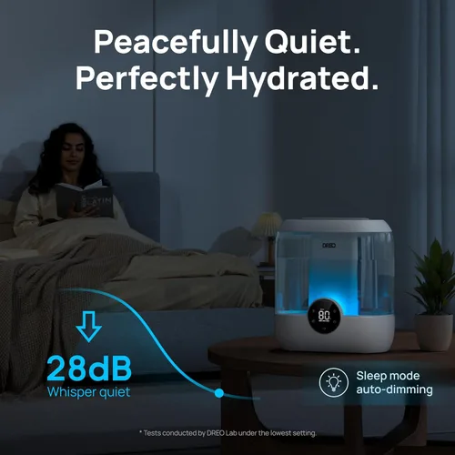 Miniatura 6 de Dreo Humidificadores inteligentes para dormitorio, humidificador de niebla fría de gran tamaño de llenado superior de 6 litros para habitaciones