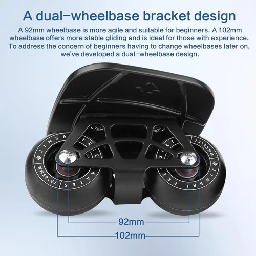 Miniatura 5 de FreeSkates Patines Portátiles de Deriva para Carretera con Plataforma de Aleación de Aluminio Antideslizante, Patineta Dividida con Ruedas de PU