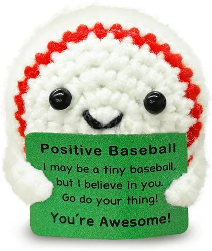 Divertido mini regalo de béisbol de ganchillo para los amantes del béisbol, regalos de cumpleaños para hombres, mujeres, jugadores de béisbol, apoyo