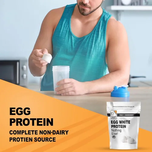 Miniatura 5 de It's Just! - Polvo de proteína de clara de huevo, proteína de claras de huevo secas, ingrediente para merengue, sin OGM, granjas de EE.UU.
