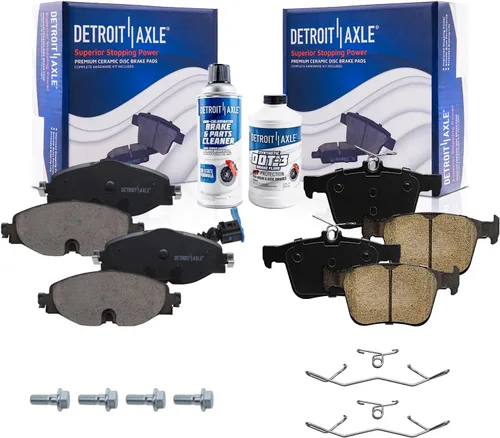 Miniatura 111 de Detroit Axle - Pastillas de freno traseras para Honda Odyssey 2011-2017 Pilot 2007-2013 MDX 2010-2013 ZDX 2010-2013 Pastillas de freno de cerámica