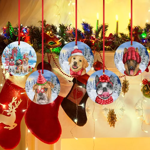 Miniatura 7 de Labrador Retriever Adorno de Navidad para perro para decoración del árbol de Navidad, copo de nieve, adorno de Navidad de invierno, adorno colgante