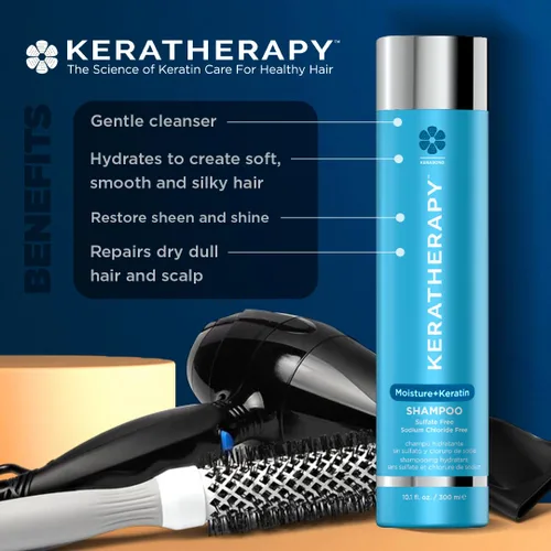 Miniatura 2 de KERATHERAPY Champú hidratante con infusión de queratina, 33.8 onzas líquidas, 33.8 fl oz, champú hidratante antiencrespamiento para cuero cabelludo