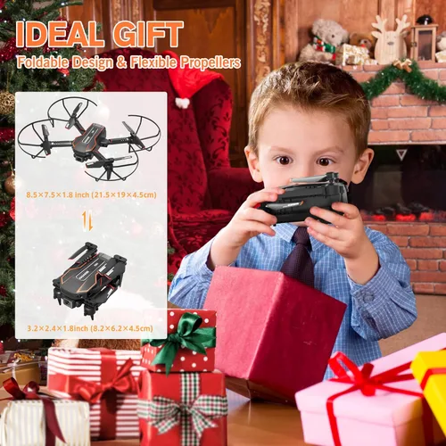Miniatura 6 de AVIALOGIC Mini dron con cámara para niños, helicóptero de control remoto, juguetes de regalo para niños y niñas, FPV RC Quadcopter con cámara