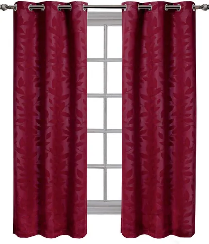 Miniatura 16 de Royal Hotel - Panel de cortina de blackout para ventana Paisley Jacquard, para colgar en arandelas, par de paneles/ juego de 2 paneles.