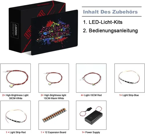 Miniatura 4 de BrickBling LED Light Compatible with Lego Technic Nascar Next Gen Chevrolet Camaro ZL1 42153 Model Car, Creative Lighting Kit Compatible with Lego