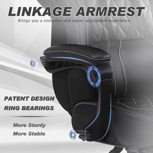 Miniatura 7 de Vonesse Silla para Videojuegos, Silla de Oficina para Computadora con Reposapiés, Sillas Reclinables para Juegos para Adultos, Silla Ergonómica
