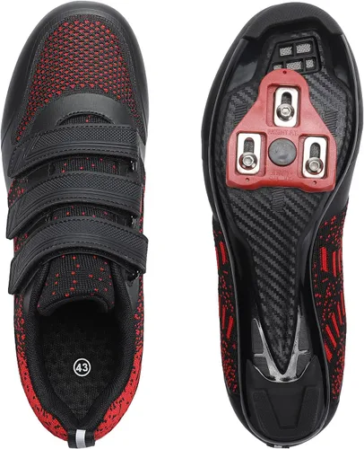 Miniatura 3 de Zapatos de ciclismo unisex para bicicleta de carretera, compatibles con Peloton Shimano SPD, zapatos de ciclismo para hombres y mujeres, 3 correas