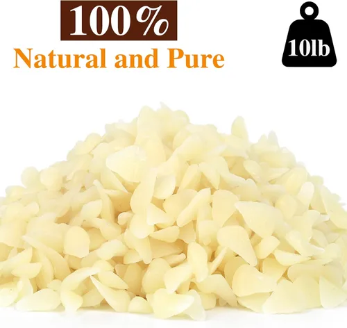 Miniatura 7 de Pellets de cera de abeja blanca orgánica de 10 libras, cera de abeja para hacer velas, cera de vela triple filtrada para crema de bricolaje