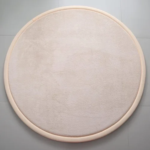 Miniatura 6 de Loartee Alfombra redonda gruesa para niños, alfombra circular de terciopelo coral, alfombra circular de espuma viscoelástica para guardería, sala