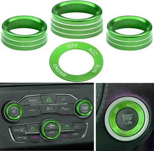 Miniatura 2 de para Challeger - Interruptor de señal de giro del aire acondicionado, anillo de perilla de volumen del centro automático compatible con Dodge