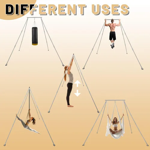 Miniatura 6 de HECASA 8.1 FT Aerial Yoga Stand 550lbs Max Capacity for Indoor and Outdoor Fitness Bodybuilding Height Adjustable for Yoga Frame