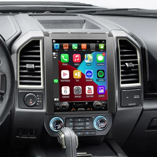 Para Ford F150 actualización de radio 2015 2016 2017 2018, pantalla táctil estéreo QLED de 12.1 pulgadas, CPU de 8 núcleos, Carplay Android Auto