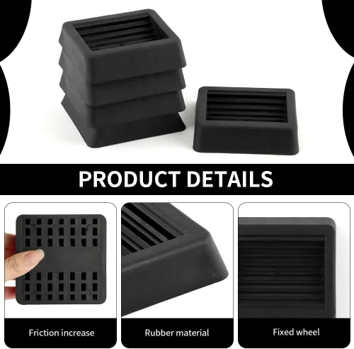 Miniatura 3 de CALIDAKA 5 tapones de rueda para muebles, almohadillas antideslizantes para muebles, tapones de cama, tapones de muebles, ruedas de silicona