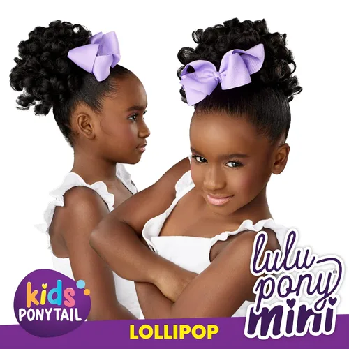 Miniatura 3 de Sensationnel Lulupony Mini - Lollipop cola de caballo con cordón para niños sintético pony up do wig piece (T2/27)
