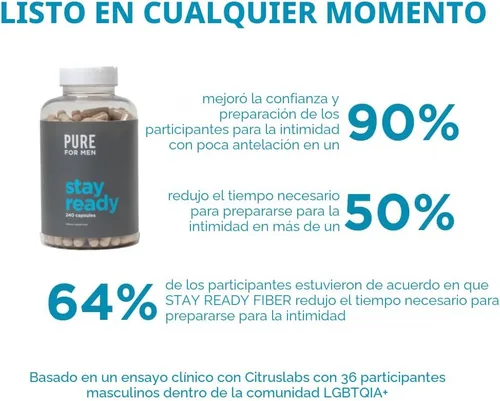 Miniatura 8 de Pure for Men Suplemento de Fibra Original Limpieza Manténgase Listo Ayuda a Promover la Regularidad Digestiva Cáscara de Psyllium, Aloe Vera