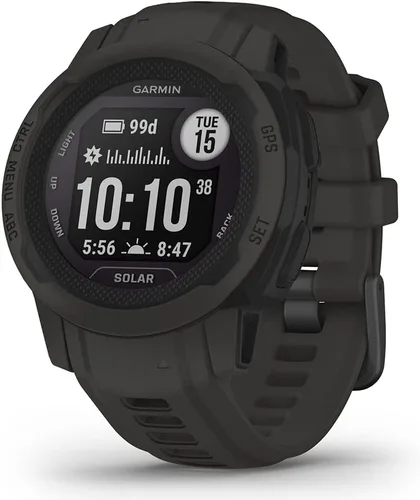 Miniatura 3 de Garmin Instinct 2S Solar (grafito) - Paquete de reloj inteligente con GPS resistente, reloj para exteriores con múltiples GNSS, brújula, frecuencia