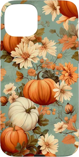 Miniatura 9 de Funda con temática de otoño para iPhone 12/12 Pro, diseño vintage de otoño con diseño de calabaza y calabaza
