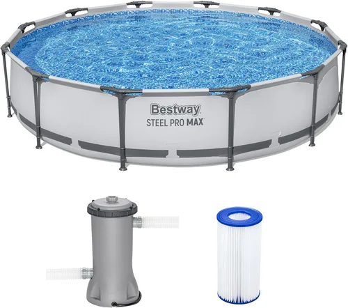 Miniatura 11 de Piscina Bestway Steel Pro sobre suelo, Azul