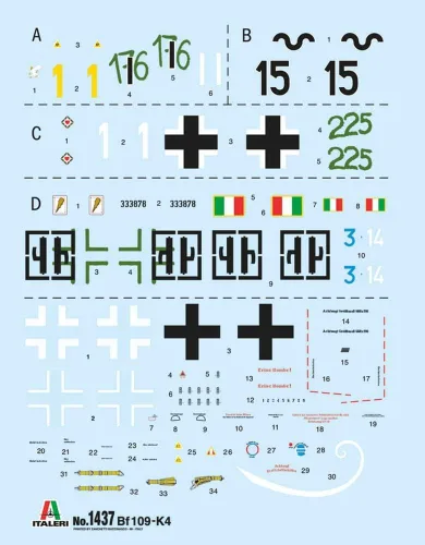 Miniatura 3 de Italeri BF-109 K-4 Messerschmitt, multicolor