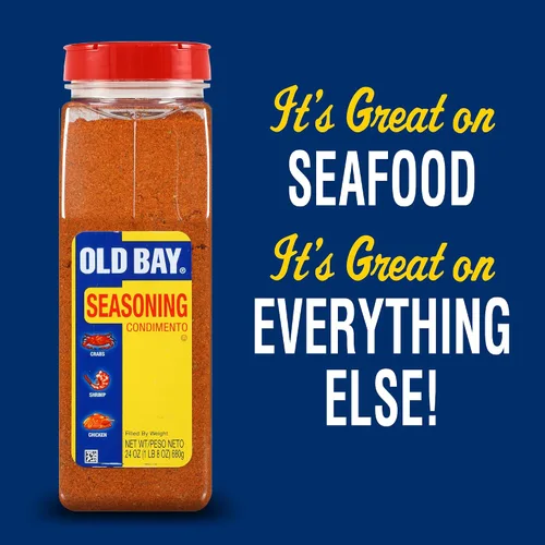 Miniatura 18 de OLD BAY Condimento, 24 onzas, un recipiente de 24 onzas de condimento multiusos OLD BAY con mezcla única de 18 especias y hierbas para cangrejos