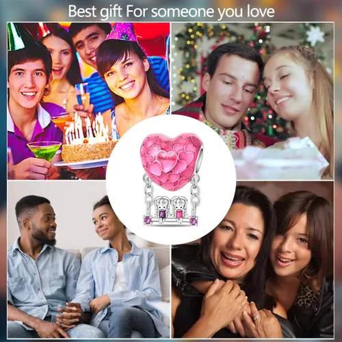 Miniatura 180 de KUNSIR Los abalorios se adaptan a pulseras Pandora para mujer, plata de ley 925, cuentas colgantes de joyería para niñas, dijes de feliz cumpleaños