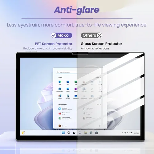 Miniatura 7 de MoKo Magnetic Paper Feeling Screen Protector for Surface Pro 12th 2026 Compatible with Surface Pro 11/10/9/8/X, Paper Texture, Anti-Glare, Anti