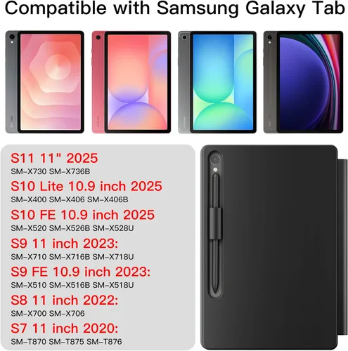 Miniatura 2 de JUQITECH Magic Keyboard - Funda para Samsung Galaxy Tab S6 Lite de 10.4 pulgadas, soporte magnético flotante voladizo inalámbrico retroiluminado