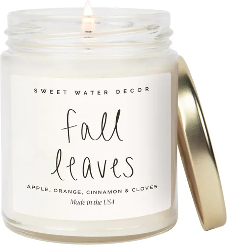 Miniatura 20 de Sweet Water Decor - Vela de soja Pumpkin Spice, perfume otoñal de calabaza, clavo de olor, canela, esencia de vainilla, frasco transparente de 9 oz