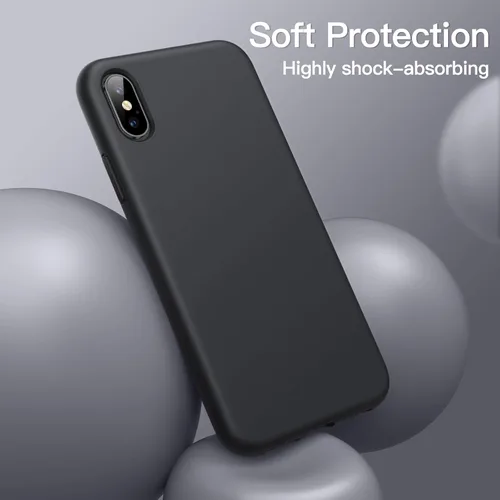 Miniatura 3 de JETech Funda de silicona para iPhone X, iPhone Xs, 5.8 pulgadas, suave al tacto, funda protectora de cuerpo completo, a prueba de golpes con forro