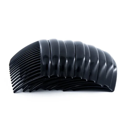 Miniatura 6 de Yeshan Peine lateral de plástico de 3.2 pulgadas con peine de dientes, clip de horquilla para mujer, negro (12 unidades)