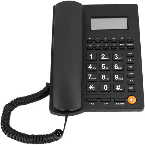 Teléfono fijo de oficina comercial, diseño ergonómico, teléfono con cable comercial, cancelación de ruido, para el hogar, hotel, negocios, oficina