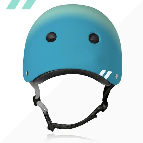 Miniatura 2 de Casco Multideporte Triple Certificado 80Six - Ideal para Bicicleta, Monopatín, Patineta, Patines en Línea y Patinaje en Línea Surf Verde Teal Fade