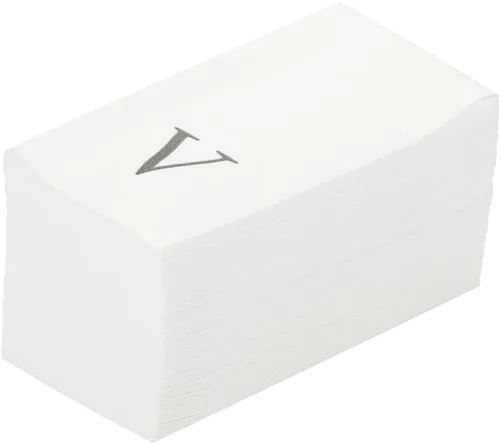 Miniatura 19 de Luxenap Toallas de invitados de tacto de lino de 15.8 X 7.9 pulgadas, 50 toallas de mano con letras - Letra dorada "S", fuente sans serif