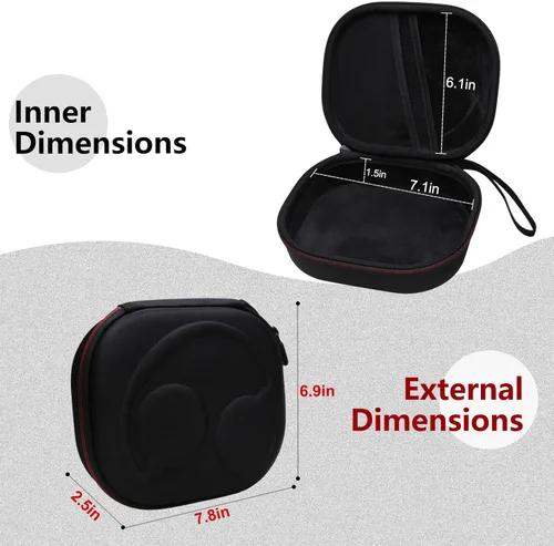 Miniatura 2 de LTGEM - Funda compatible con auriculares JBL Tune 510BT 520BT 500BT 570BT 660NC 710BT 720BT 770NC y Live 460NC 660NC 670NC 770NC 760NC, negro