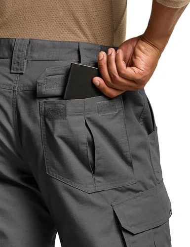 Miniatura 5 de CQR Pantalones tácticos tipo cargo, para hombre, tejido Ripstop, resistentes al agua, ligeros, para llevar todas tus cosas de uso diario