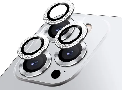 Miniatura 9 de LucBuy Protector de lente de cámara para iPhone 12 Pro Max, vidrio templado HD de alta calidad, aleación de aluminio, anillo individual, película
