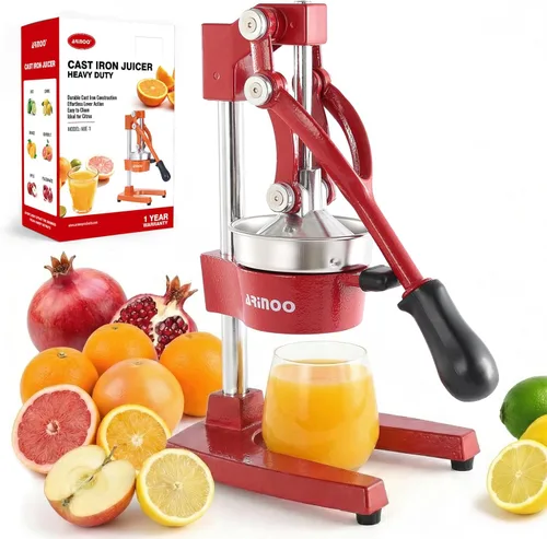 Miniatura 11 de Exprimidor de cítricos de hierro fundido de cocina, exprimidor manual de naranja, exprimidor de encimera resistente para limón, naranja, fácil