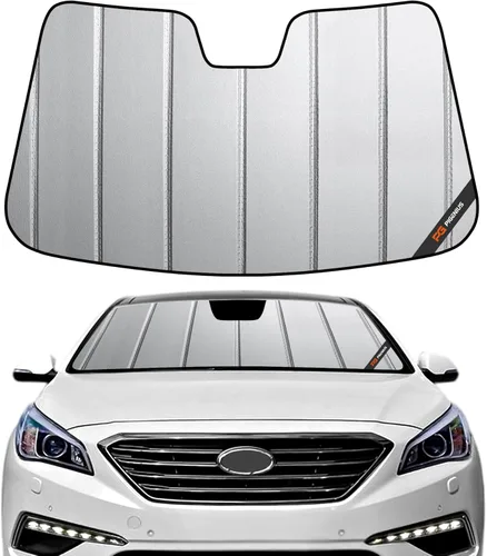 Miniatura 14 de Pigenius Parasol para parabrisas para Hyundai Sonata 2020-2023 Parasol para ventana delantera - AstraGuard Plateado
