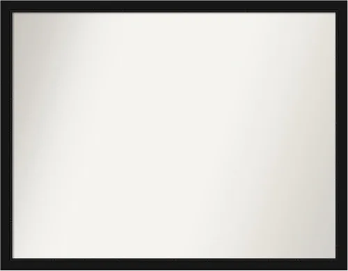Miniatura 461 de Amanti Art Espejo de baño negro para sobre fregadero, 22 x 22 pulgadas, espejo de tocador cuadrado estrecho negro Avon, marco de madera casual
