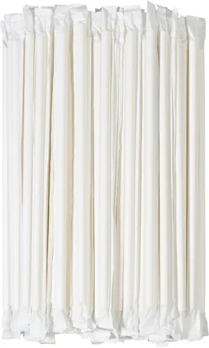 Miniatura 7 de Paquete de 300 pajitas de papel gigantes biodegradables de 10 pulgadas de largo, 0.315 in de ancho, envueltas individualmente, blanco liso