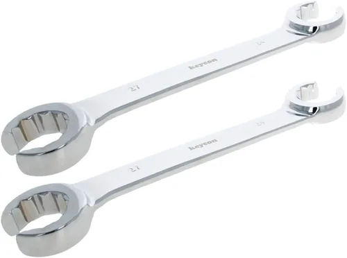 Miniatura 35 de Utoolmart Llave de tuerca de destello, 0.945 in x 1.063 in, doble extremo abierto, acero de alto carbono chapado en cromo espejo, para mantenimiento