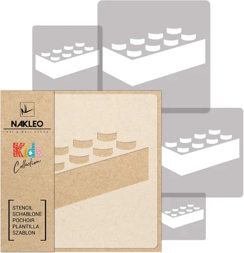 Miniatura 4 de NAKLEO Juego de plantillas de pintura para cuarto de bebé, 5 plantillas de 3.5 a 13.4 pulgadas, plantillas de peluche de oso de peluche, plantillas