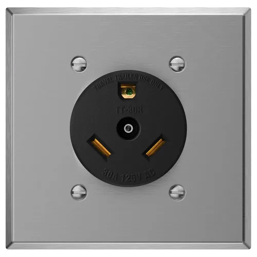 Miniatura 9 de NEMA TT-30R - Receptáculo de salida de remolque de 30 amperios y 125 voltios de 3 clavijas con conexión a tierra para caravanas, caravanas