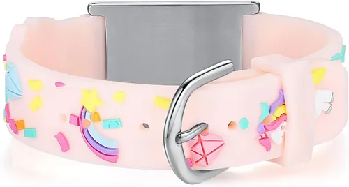Miniatura 3 de LinnaLove Pulseras de identificación de alerta médica de dibujos animados, regalo de padres para hijo, hija, hermano, hermana