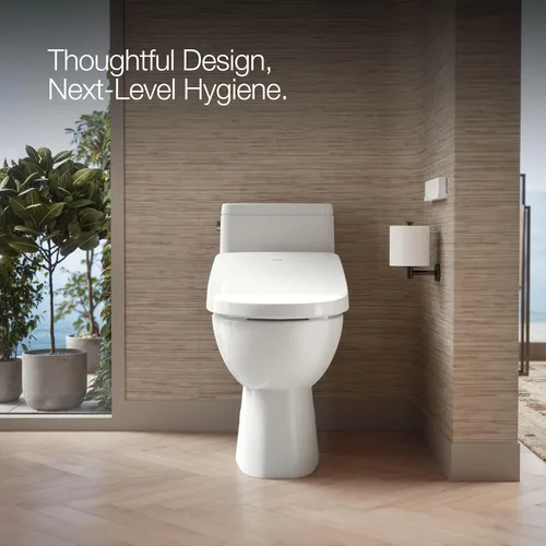 Miniatura 6 de Kohler PureWash E815 - Asiento de inodoro alargado para bidé, agua tibia, blanco con control remoto, varita de autolimpieza, controles