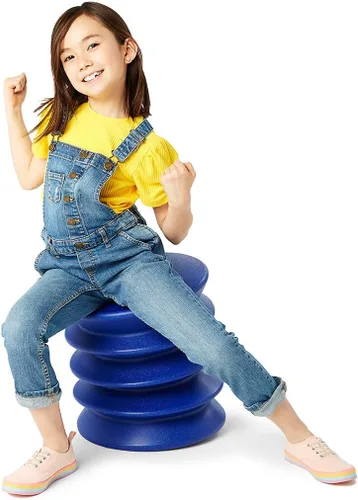 Miniatura 5 de KidsErgo Taburete ergonómico para sentarse activo (azul)
