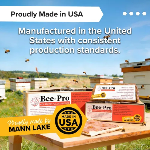 Miniatura 7 de Mann Lake Bee-Pro Patties, Mejoradas con Ayuda Digestiva Pro Health, Impulsa la Producción de Crías, Sustituto Proteico de Polen, 10 Libras